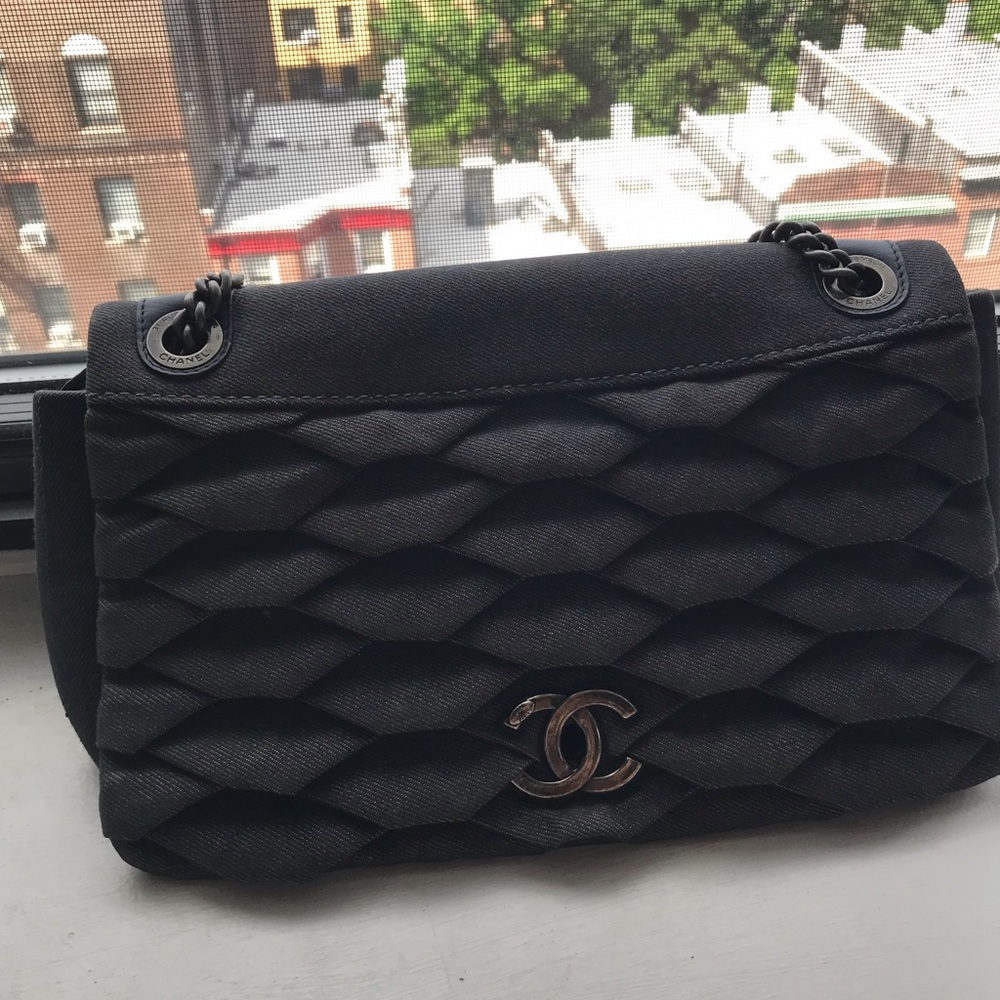 Chanel denim bag with adjustable straps